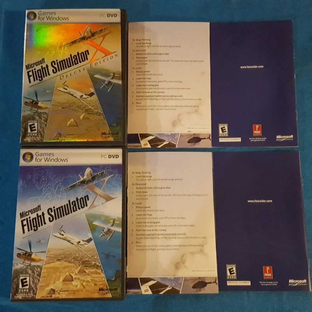 NWT Microsoft Flight Simulator X and X Deluxe Edition